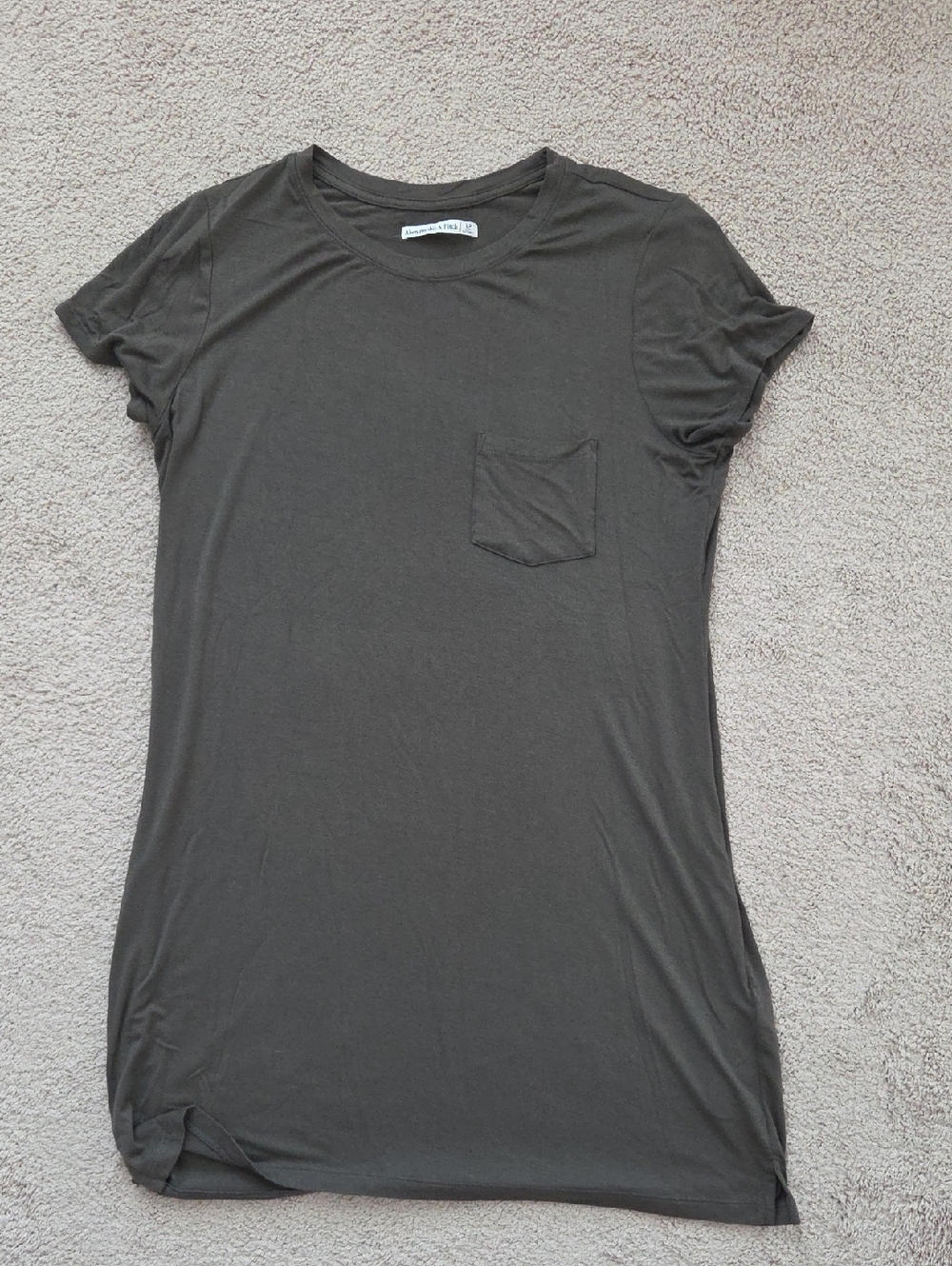 Abercrombie & Fitch Olive Green Short Sleeve T-shirt Dress